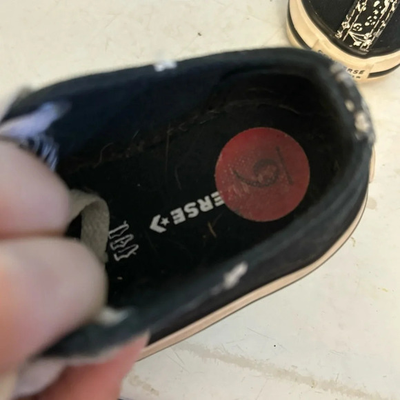 🛍️3/$30  Converse all star‎ low top black chuck Taylor’s in size 6 toddler - Picture 7 of 9